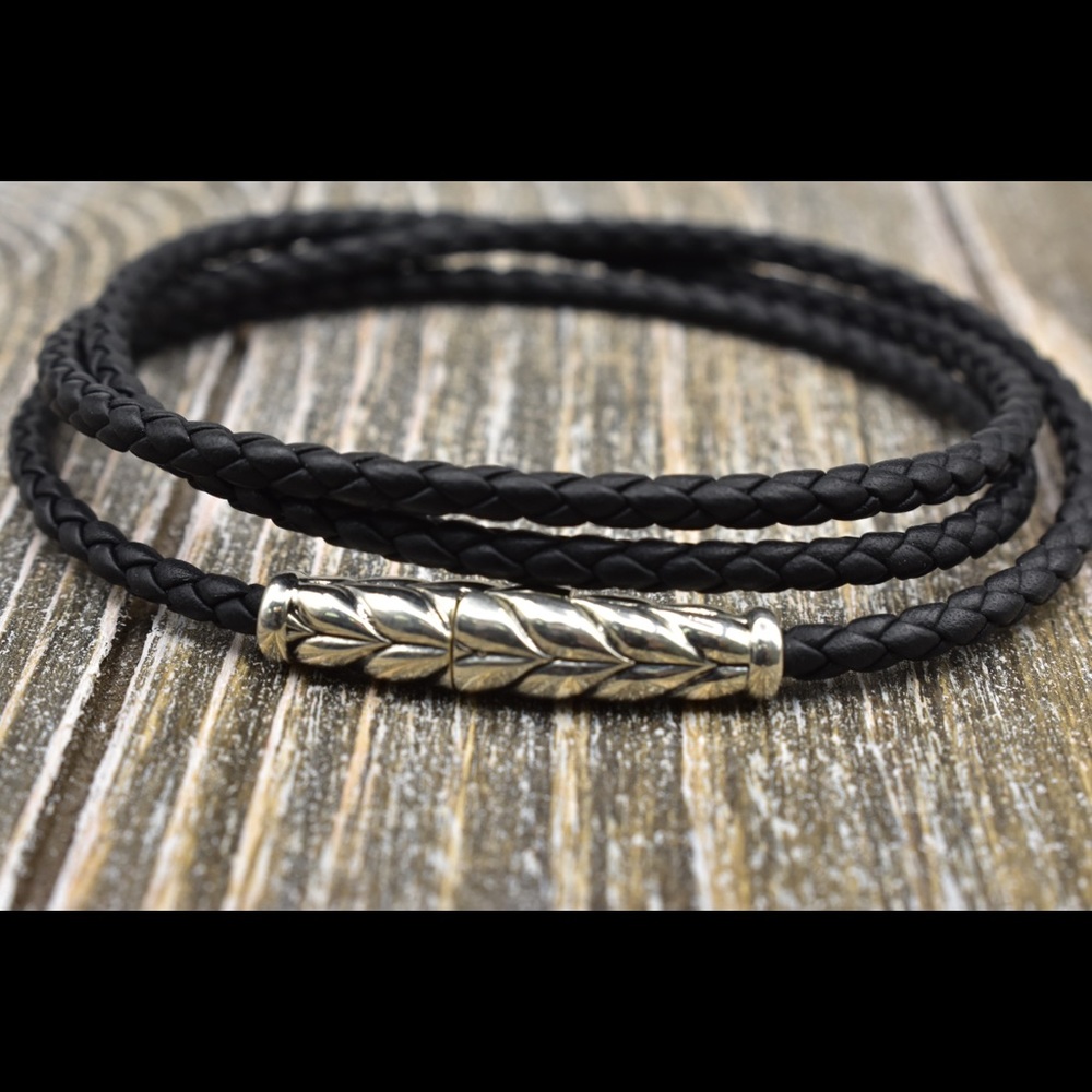 David Yurman Triple Wrap Bracelet in Black - Picture 2 of 3